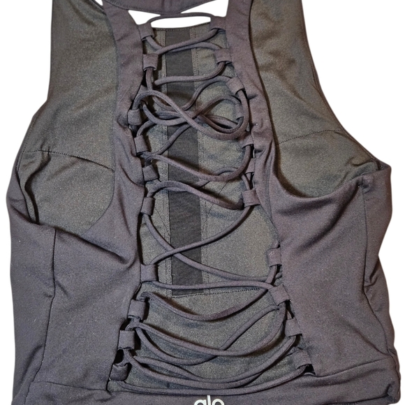 Alo Yoga Movement Corset Back Sports Bra/ Crop Top Sz Medium - Picture 3 of 5